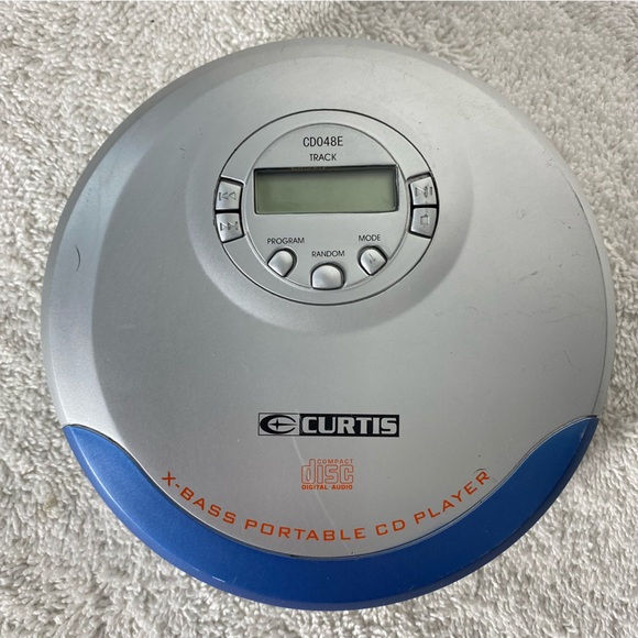 Curtis Other - Vintage Curtis X Bass Silver and Blue Portable CD Player Discman
